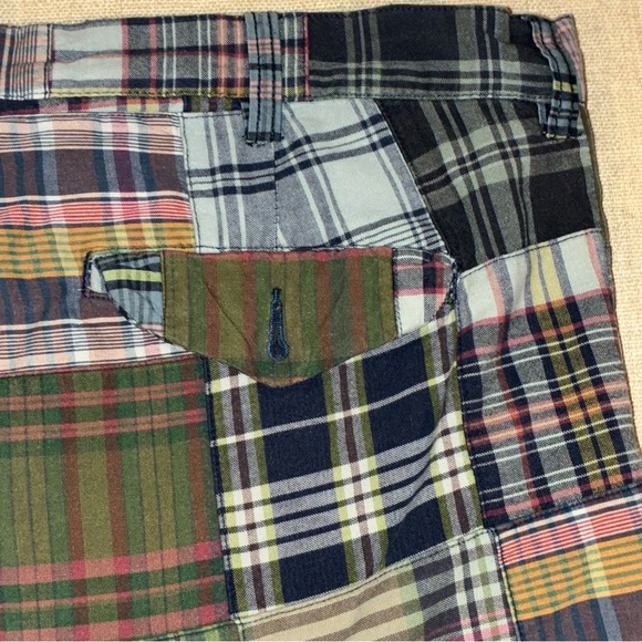 Polo Ralph Lauren Madras Plaid Patchwork Shorts Mens 38 Preppy *READ DESCRIPTION - Picture 4 of 7